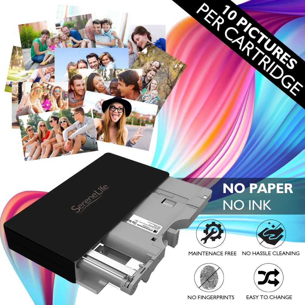Serenelife PicKit22BK Fotodrucker Smartphone kabellos