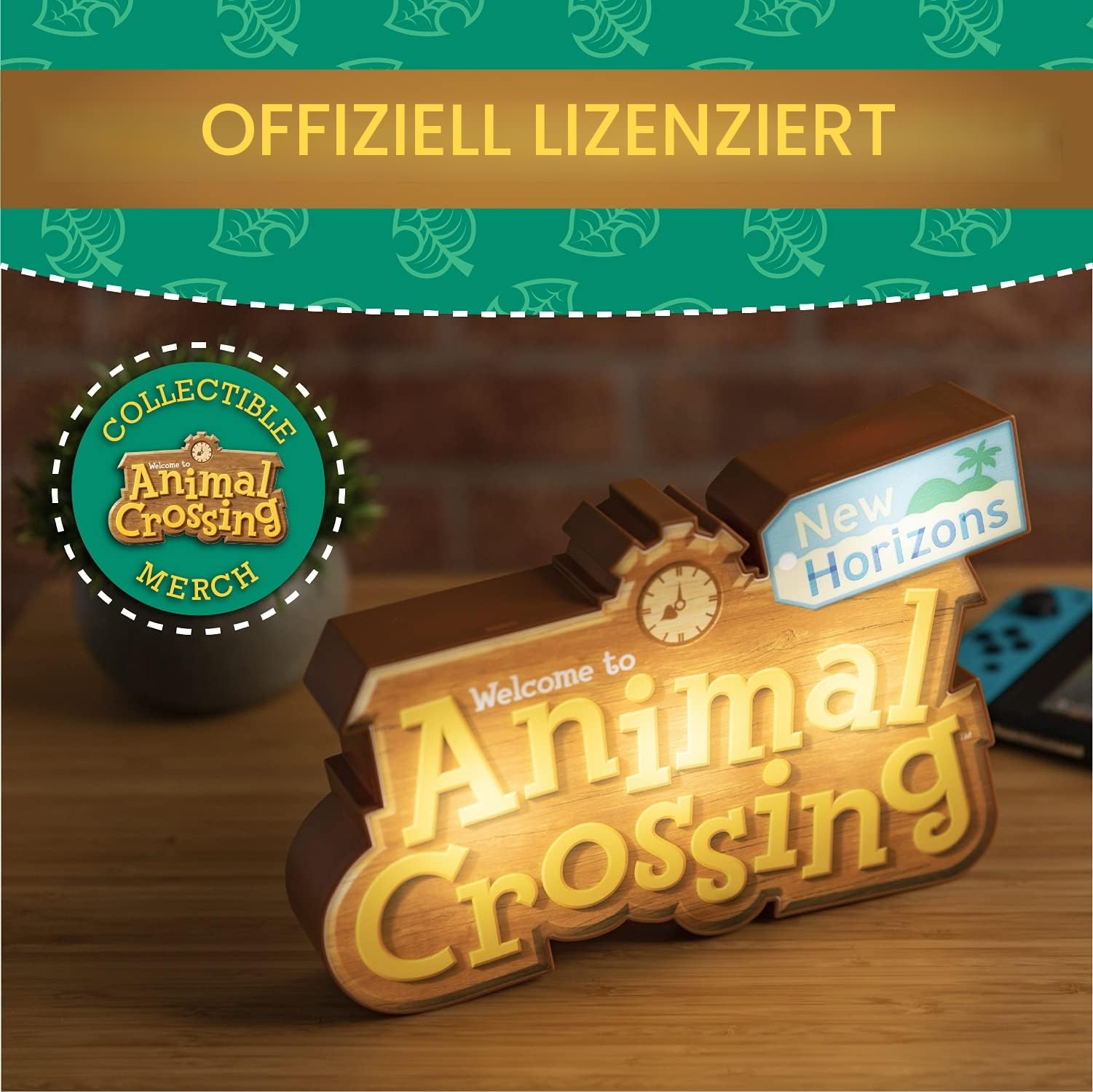 Paladone Animal Crossing Logo Light Lampe 2 Modi