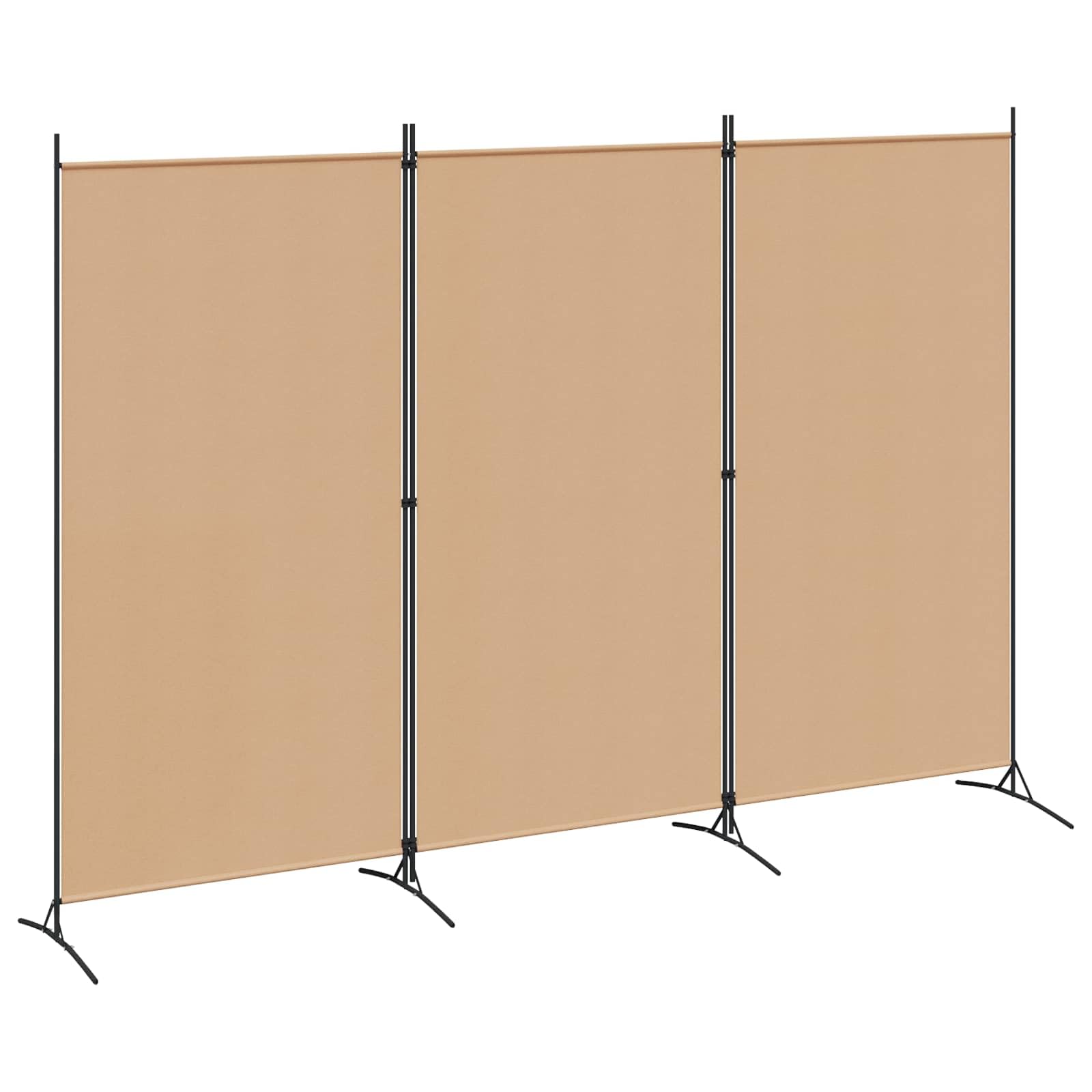 vidaXL Heim & Garten 260x180 Raumteiler Creme 3-teilig faltbar