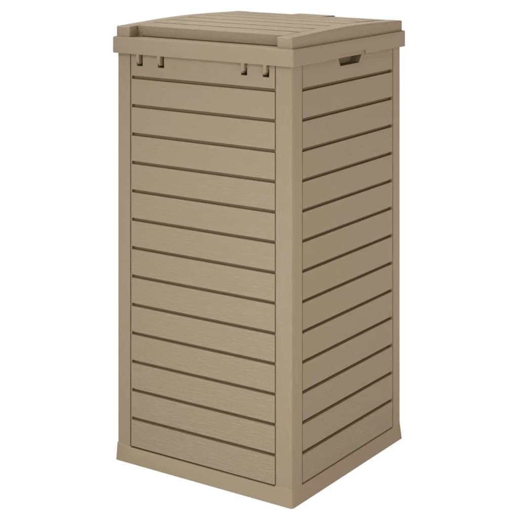 vidaXL Heim & Garten Mülltonne 118L Hellbraun 41x41x86