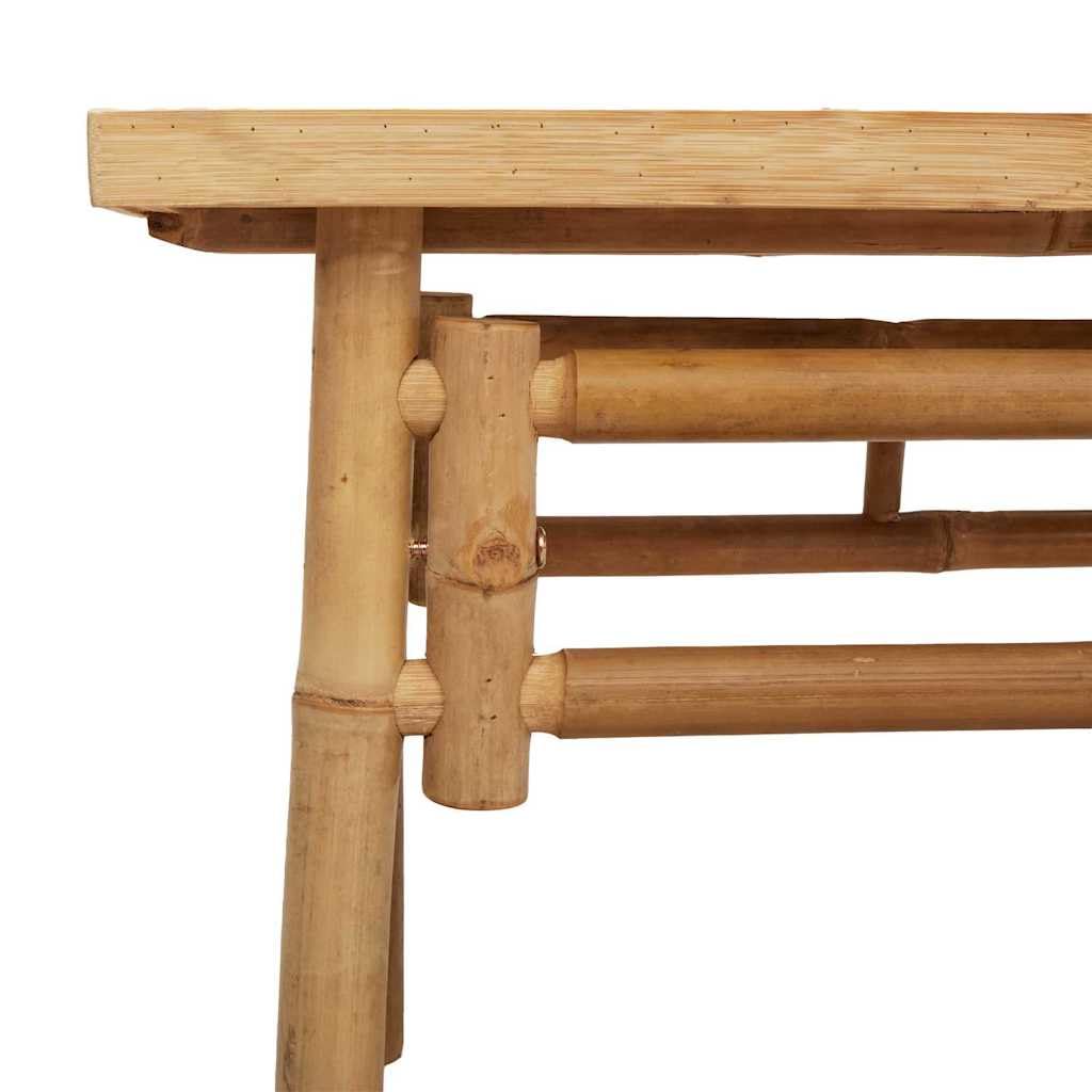 vidaXL Heim & Garten Bank Braun Bambus 110x38x45 cm Retro