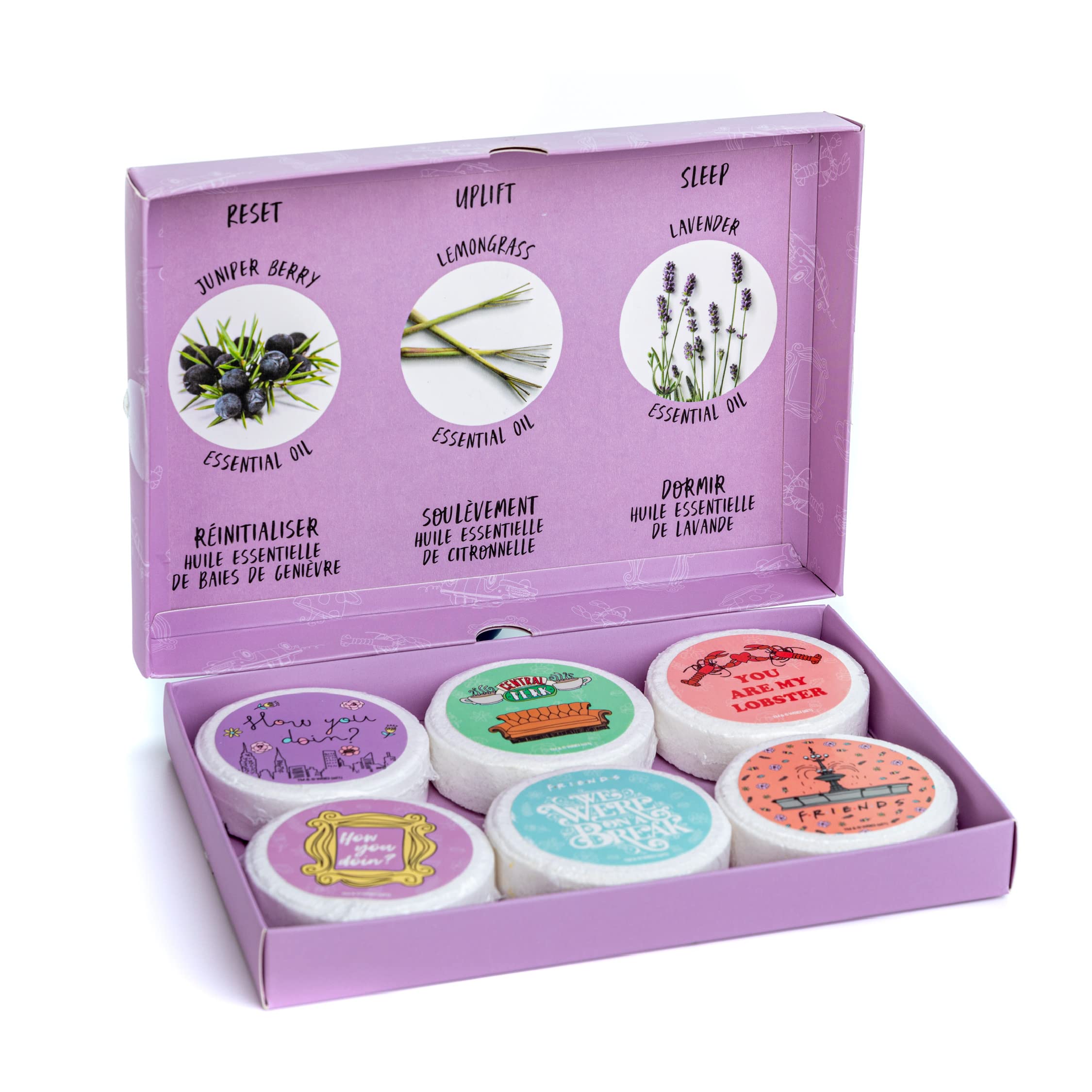Paladone Friends Duschdampfer 6er Set Lavendel Duft
