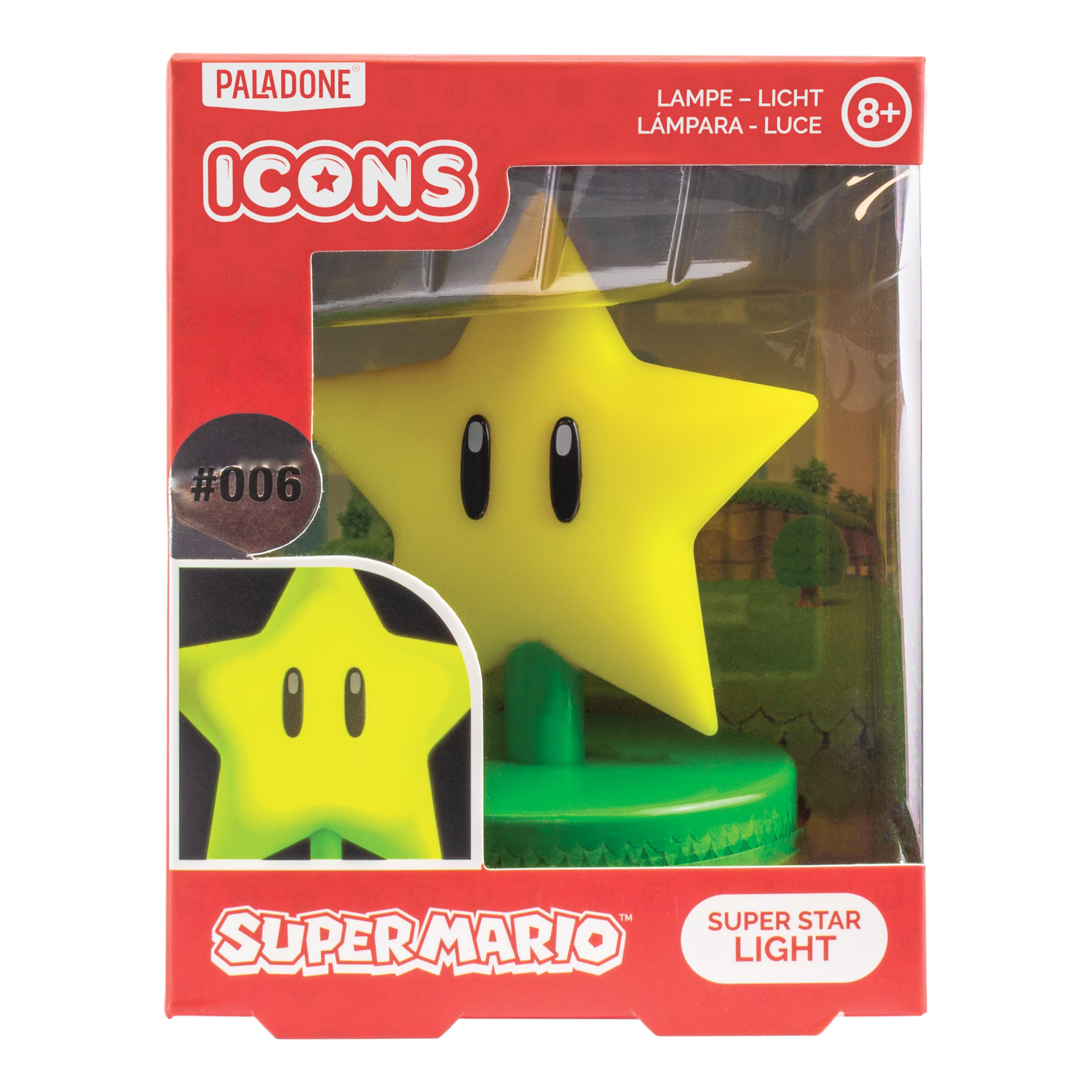 Paladone Mario Super Star Icon Light Gelb Nachtlicht
