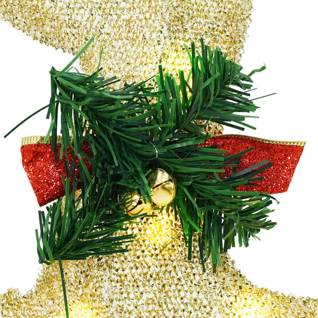 vidaXL LED Rentiere 4-tlg Weihnachtsdeko gold 45x19x65 cm