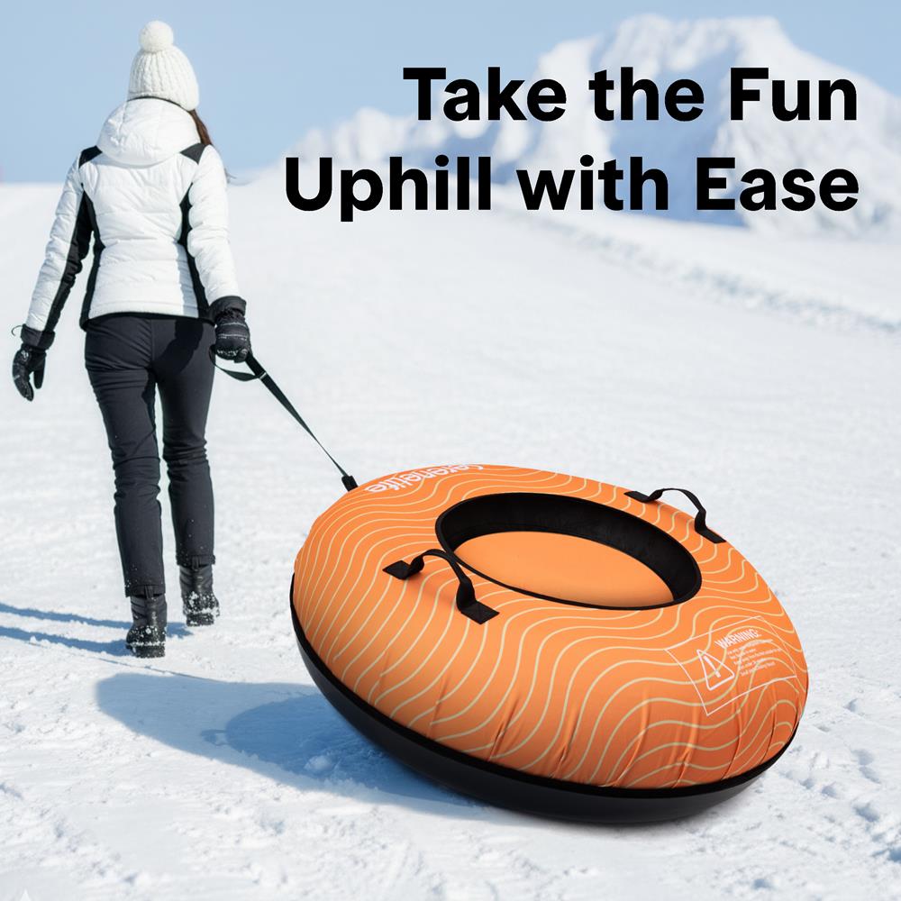 Serenelife Snow Tube Schlitten 40 Zoll Orange 113kg