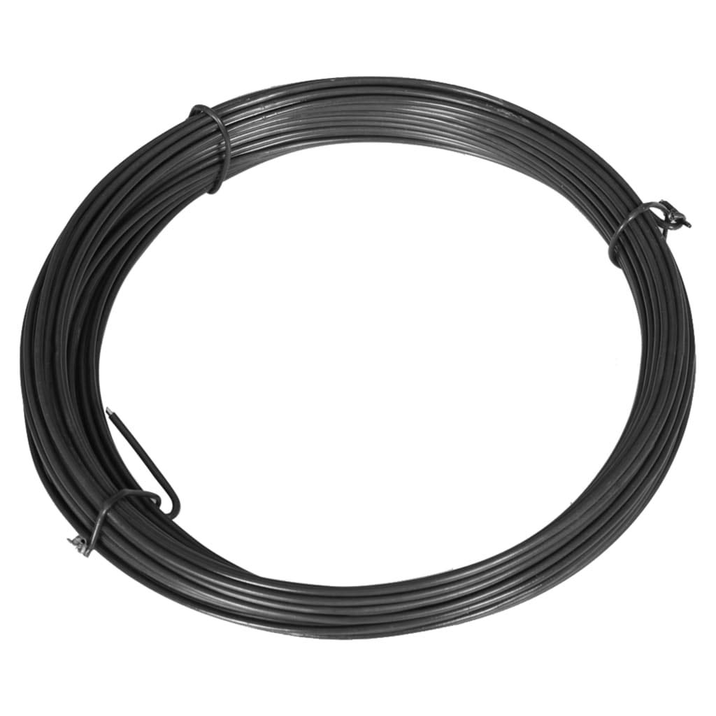 vidaXL Bindedraht Grau 25 m Stahl 1,4/2 mm PVC