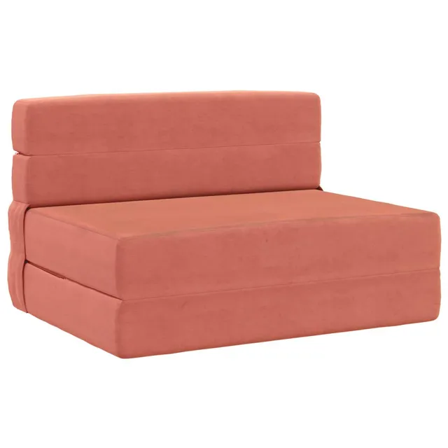 vidaXL Möbel Klappsofa Bett Rot-Orange 100 cm Stoff Schaumstoff