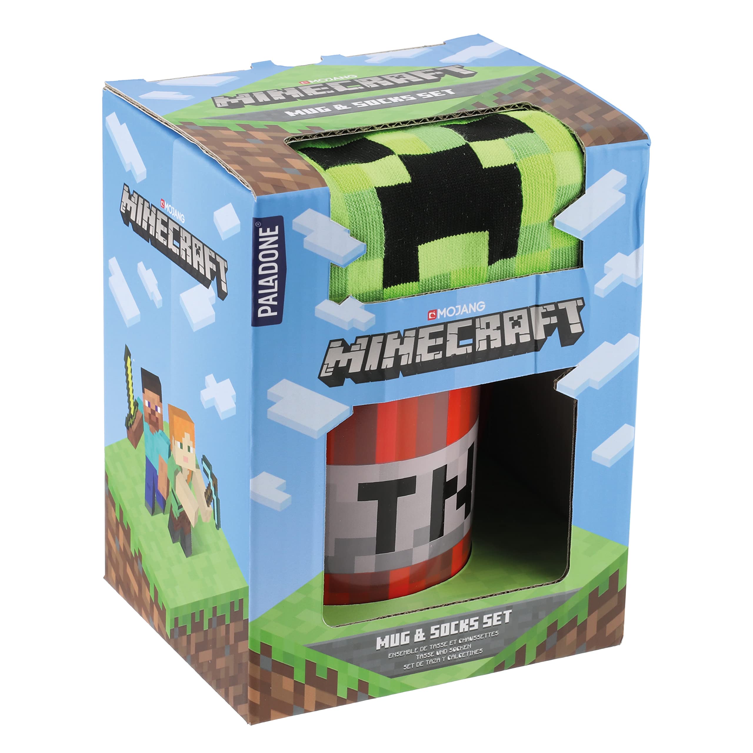 Paladone Minecraft Tasse & Socken Geschenkset TNT Creeper