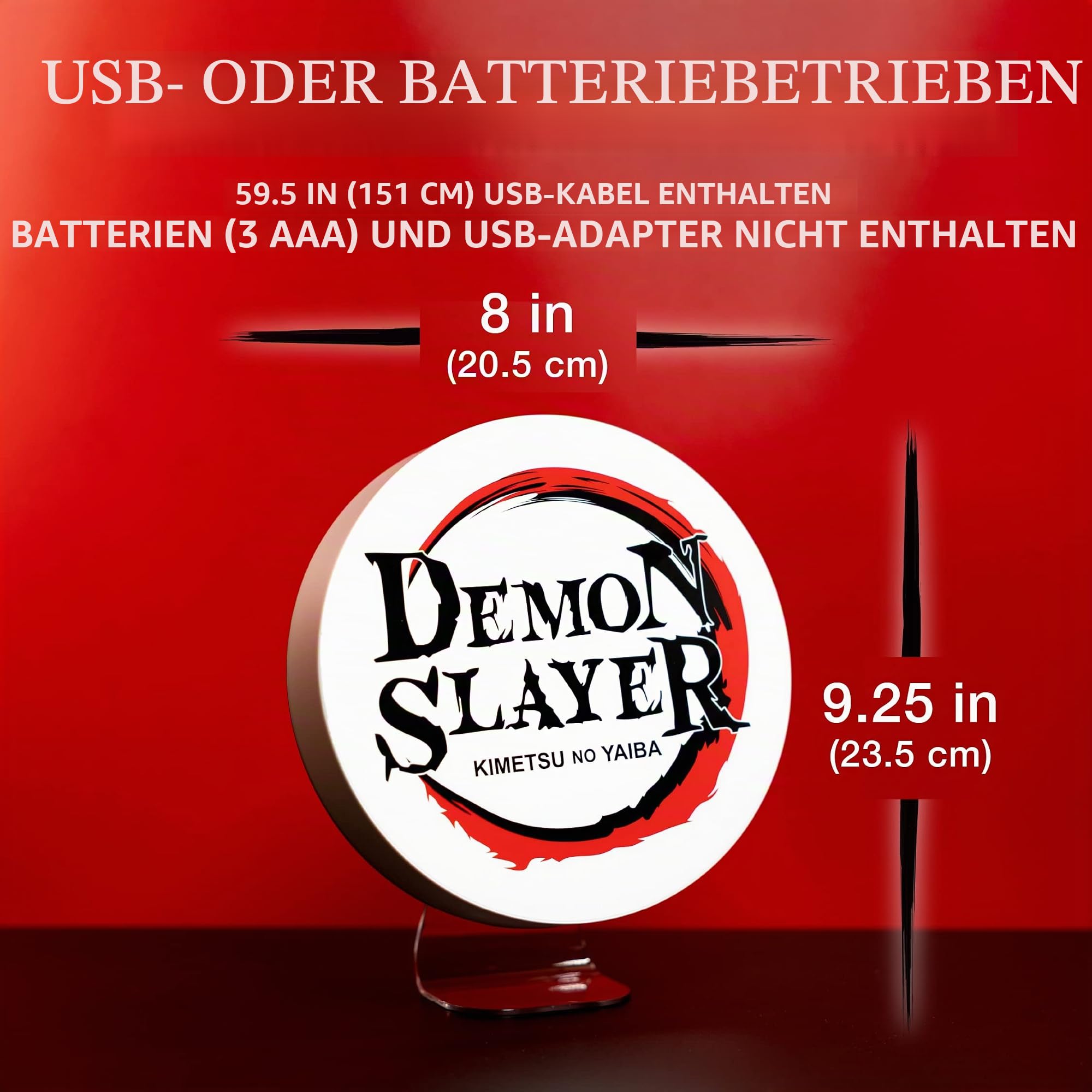 Paladone Lighting Demon Slayer Logo Licht 22 cm USB Geschenk