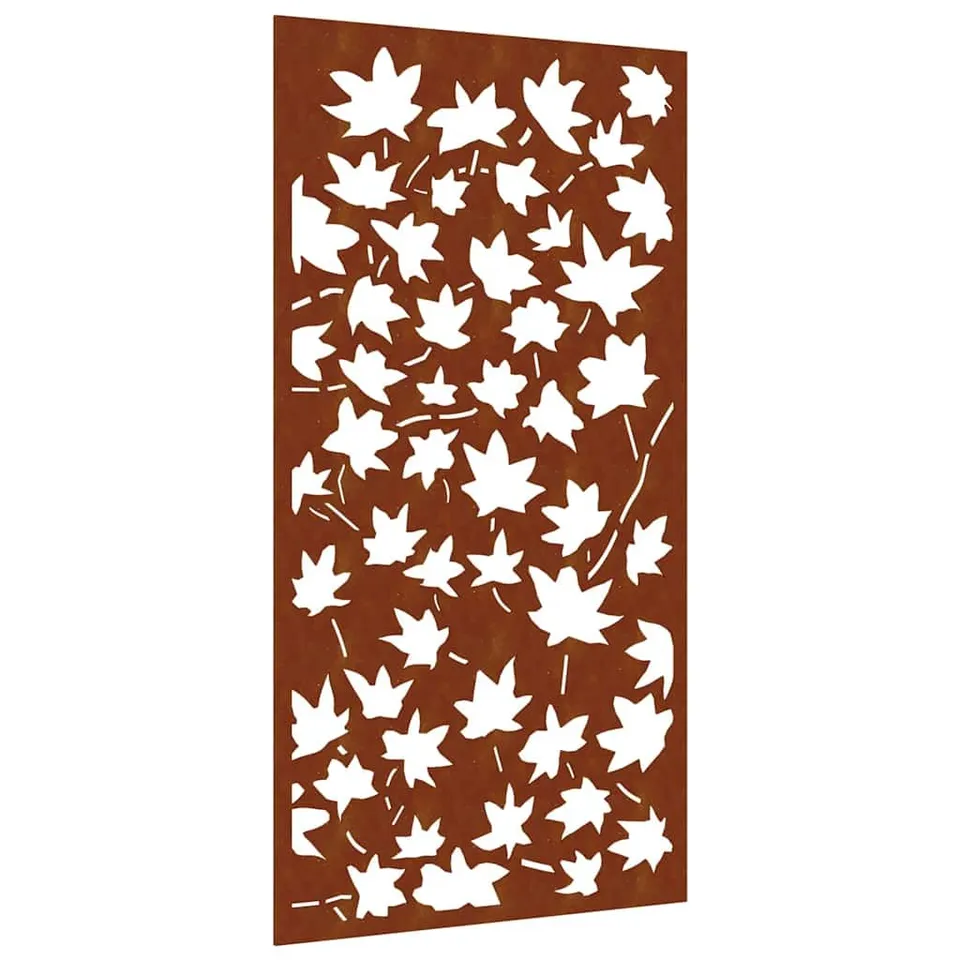 vidaXL Garten Wanddeko 105x55 cm Ahornblatt Cortenstahl