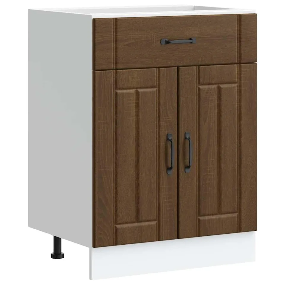 vidaXL Lucca Küchen-Unterschrank Braune Eiche 80x46x81,5 cm