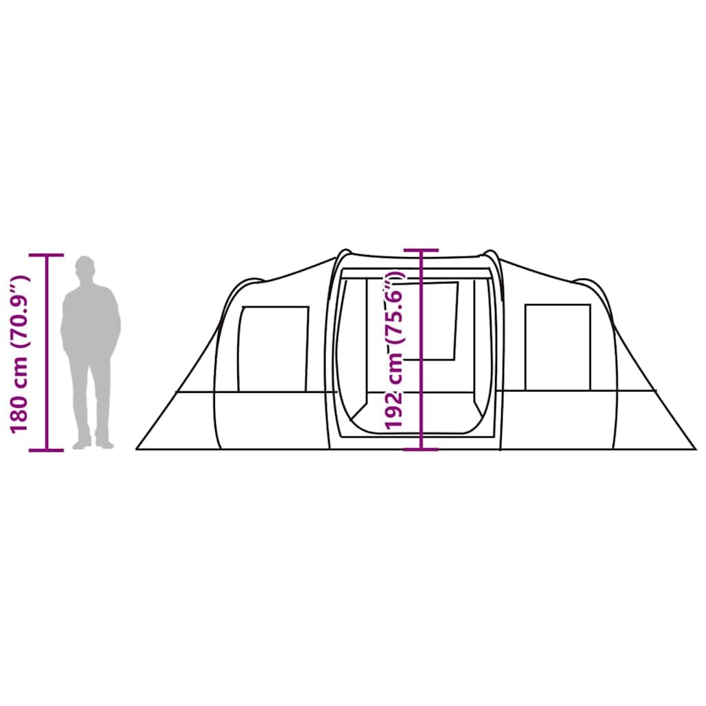 vidaXL Tunnelzelt 4-Personen Campingzelt Wasserdicht 2 Stk