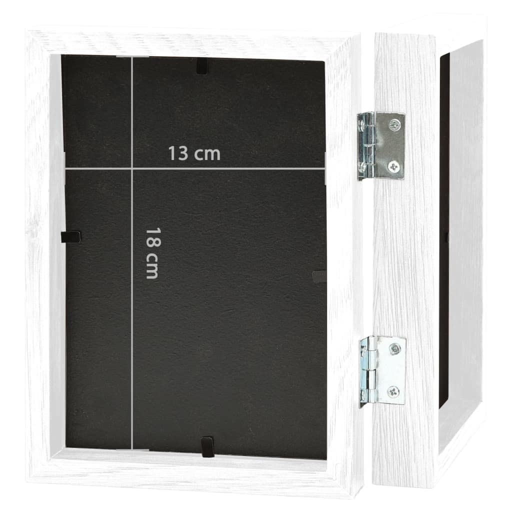 vidaXL Heim & Garten Zweifach-Bilderrahmen Weiß 2x 13x18 cm