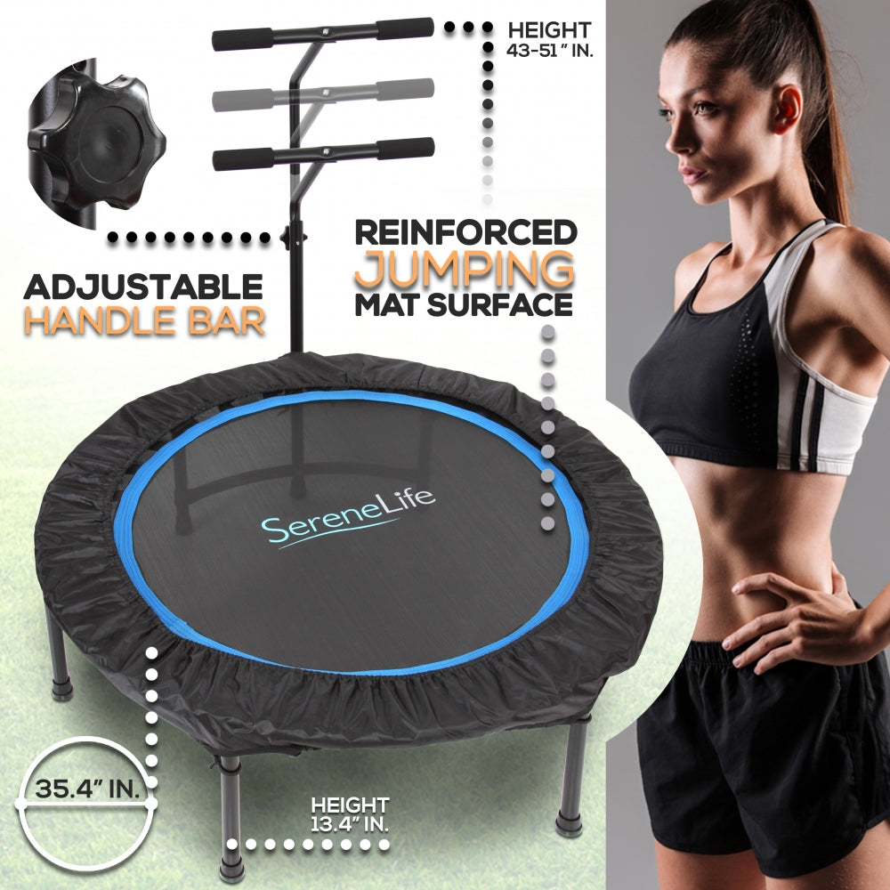 Serenelife Trampolin Mini Klappbar mit Haltestange 120kg