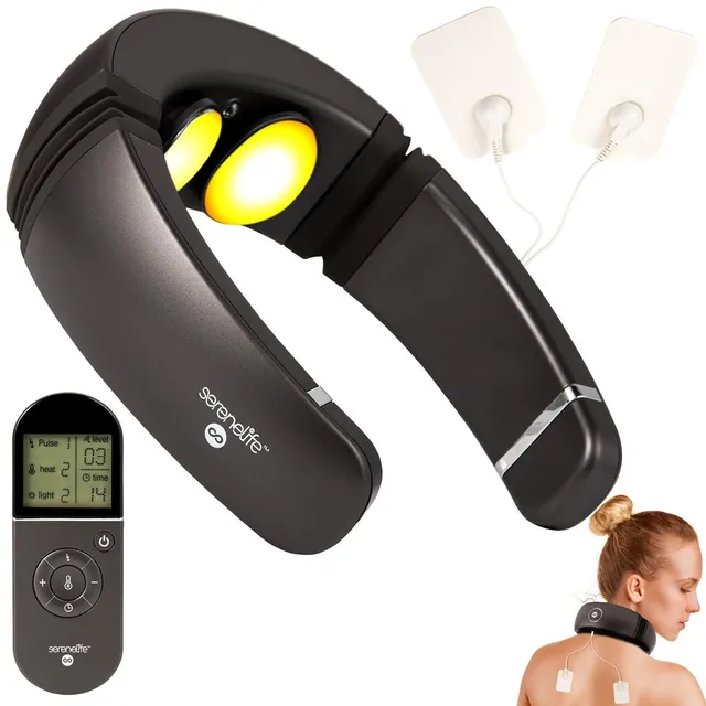 Serenelife Massage Nackenmassagegerät Rotlicht Akku 6 Modi