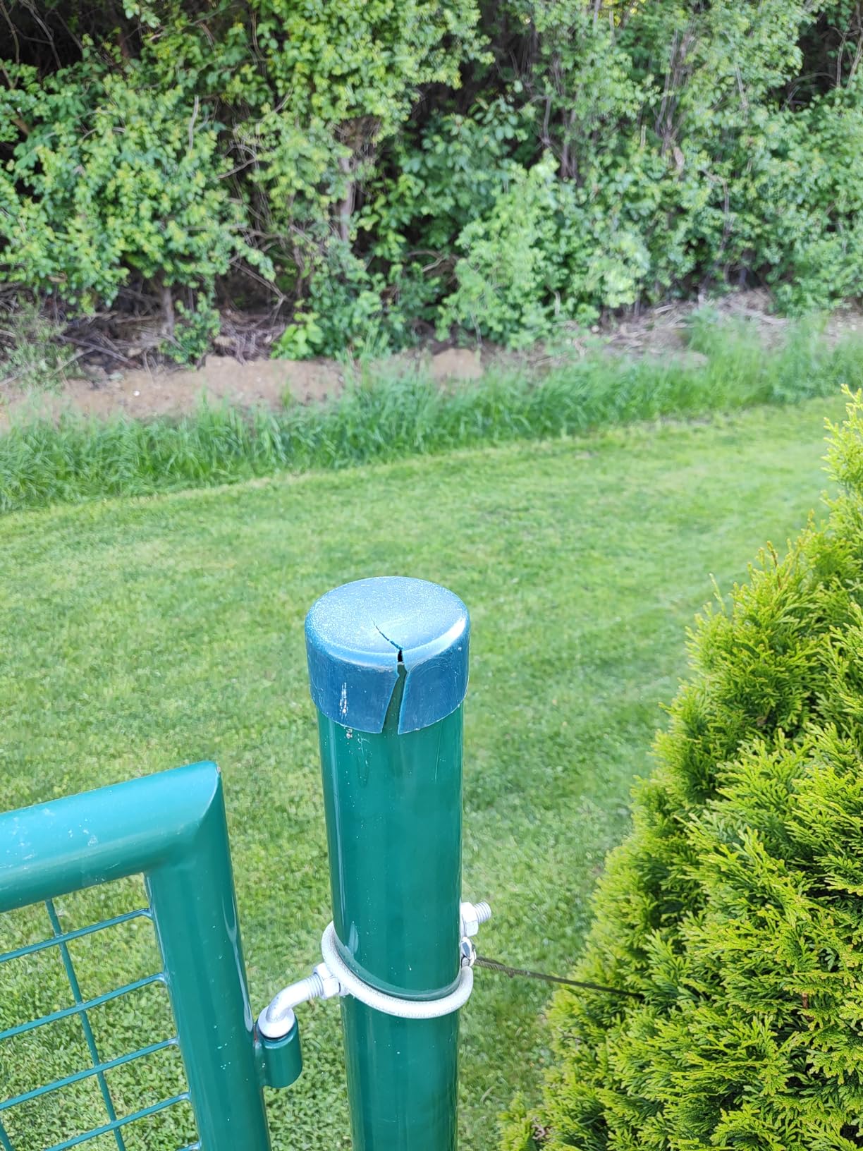 vidaXL Heim & Garten Gartentor Stahl 415x250 cm Grün