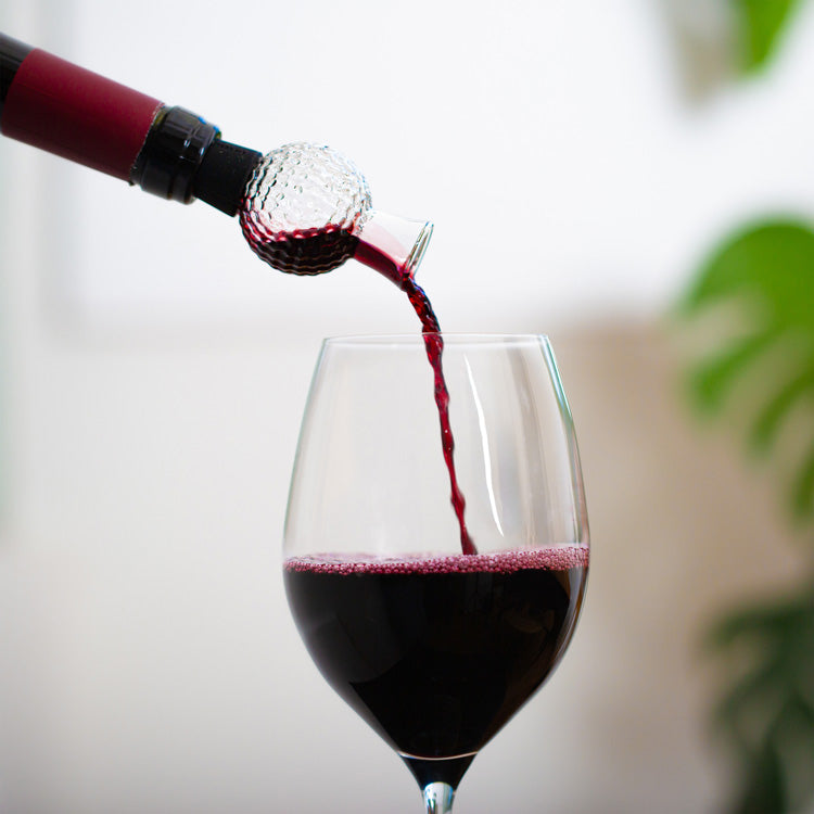 Kikkerland Golf Wine Aerator Weinbelüfter Golfball Glas