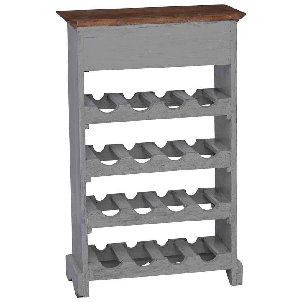 vidaXL Möbel Weinregal 55x23x85cm Flaschenregal Massivholz antik