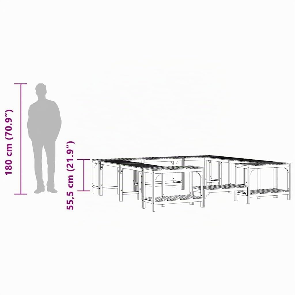 vidaXL Heim & Garten Whirlpool-Umrandung Akazie 230cm Braun
