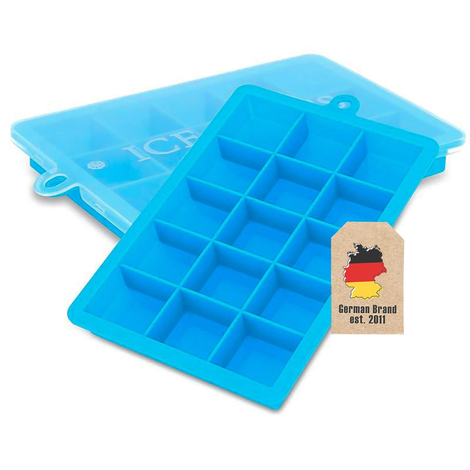Intirilife Eiswürfelform Silikon Schwarz 2er Set 30 Fächer