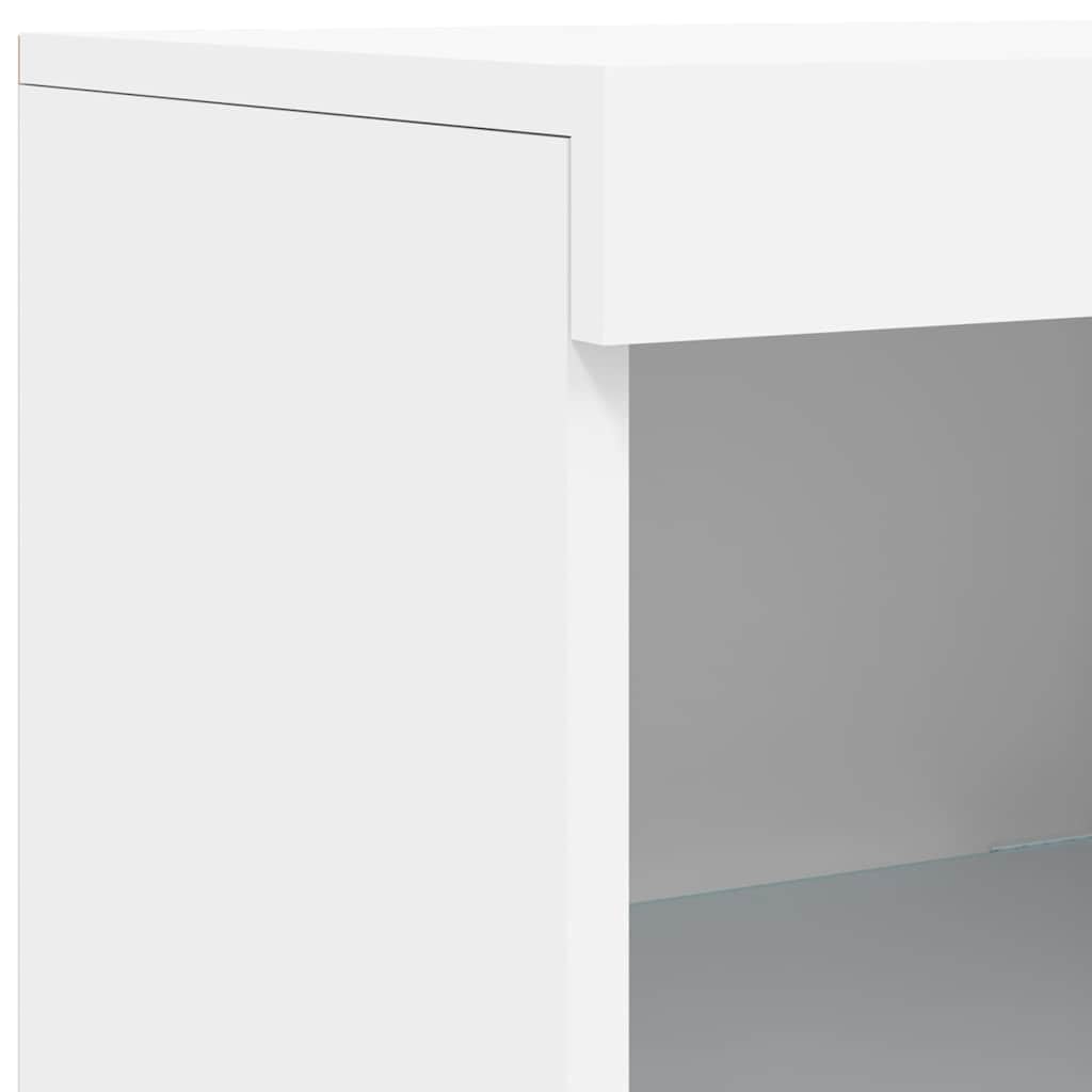 vidaXL Sideboard Weiß 162x37x100 cm Schrank mit LED
