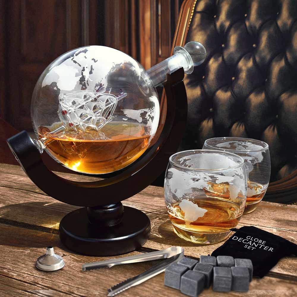 MikaMax Bar & Kitchen Whisky Karaffe Globus Set 850 ml