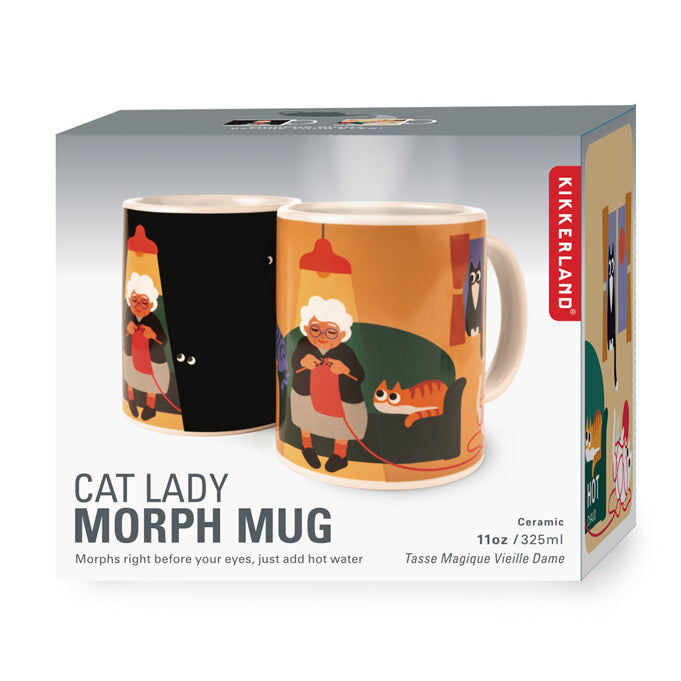 Kikkerland Kitchen Cat Lady Morph Mug Tasse 11oz Farbwechsel