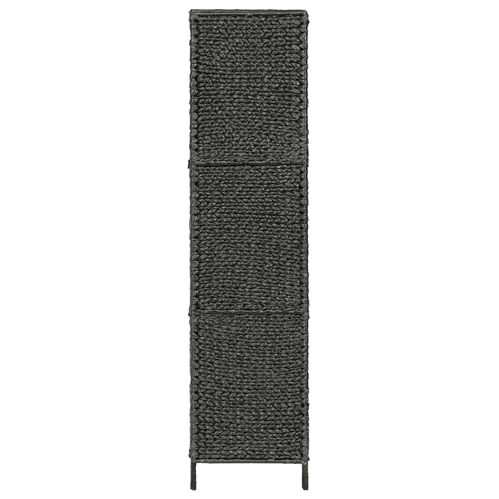 vidaXL Paravent 5-teilig schwarz 193x160 cm Wasserhyazinthe