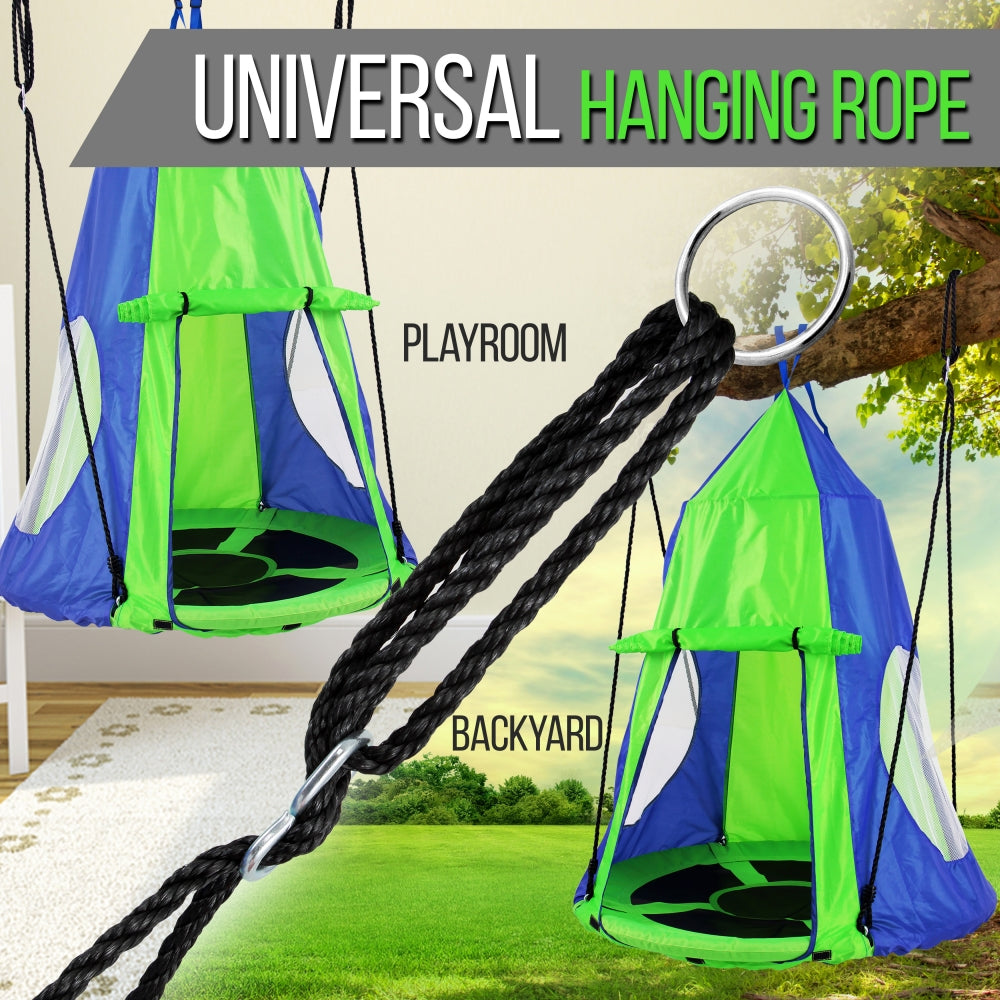 Serenelife Outdoor Swing Baumschaukel Tellerschaukel mit Zelt