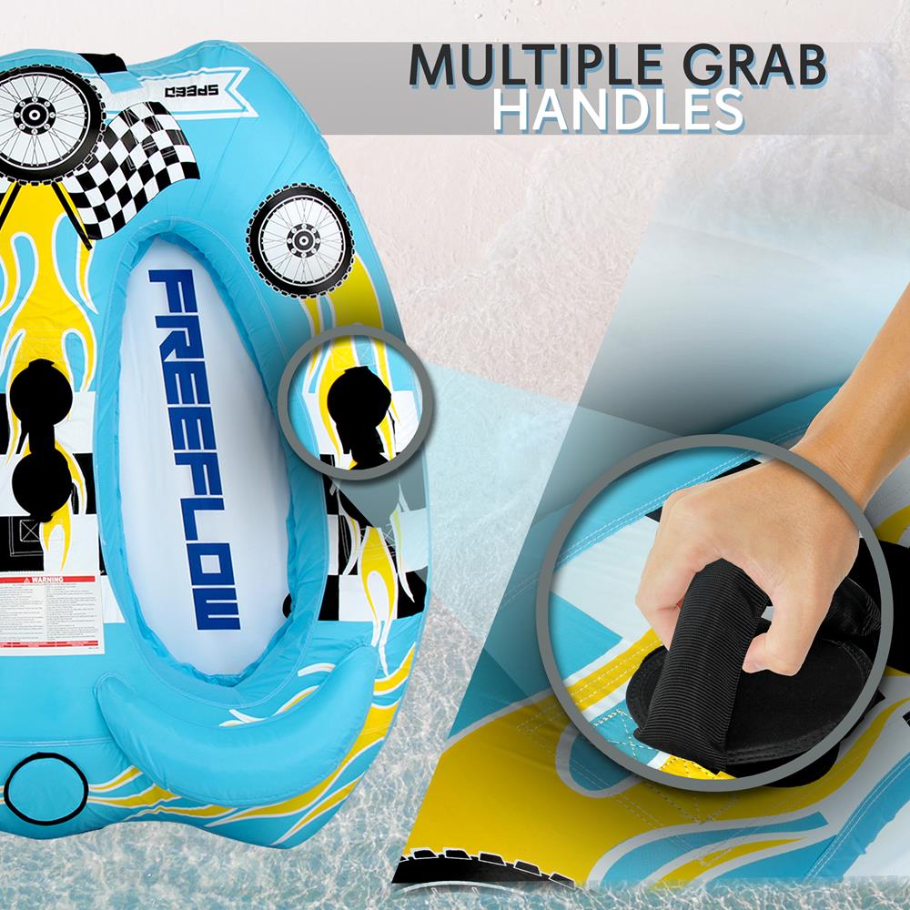 Serenelife Pool Set Towable Tube 2 Personen Blau PVC