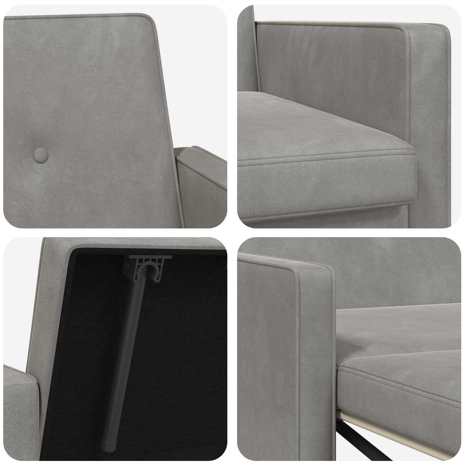 vidaXL Möbel Schlafsofa Ausziehsofa Hellgrün 154 cm Stoff