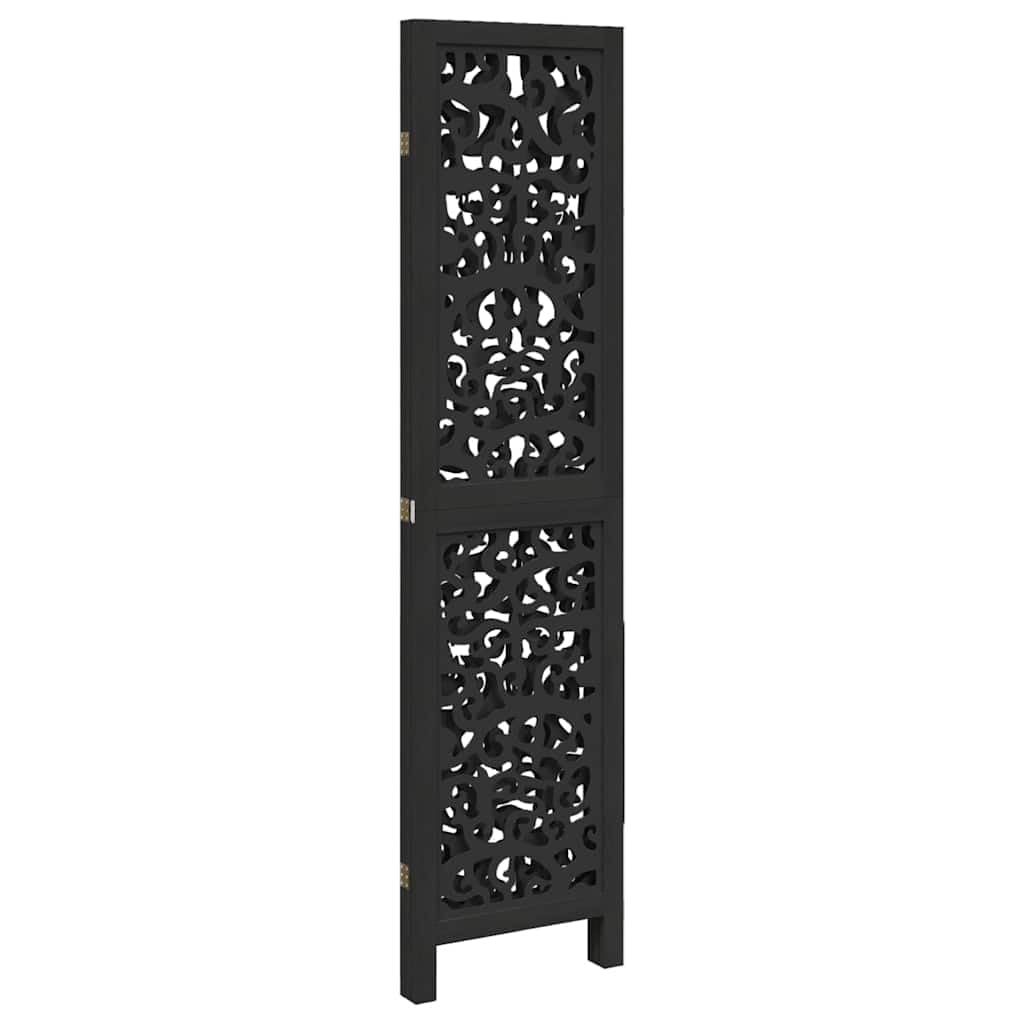 vidaXL Möbel Paravent Schwarz 3-tlg. 40x160 cm Holz