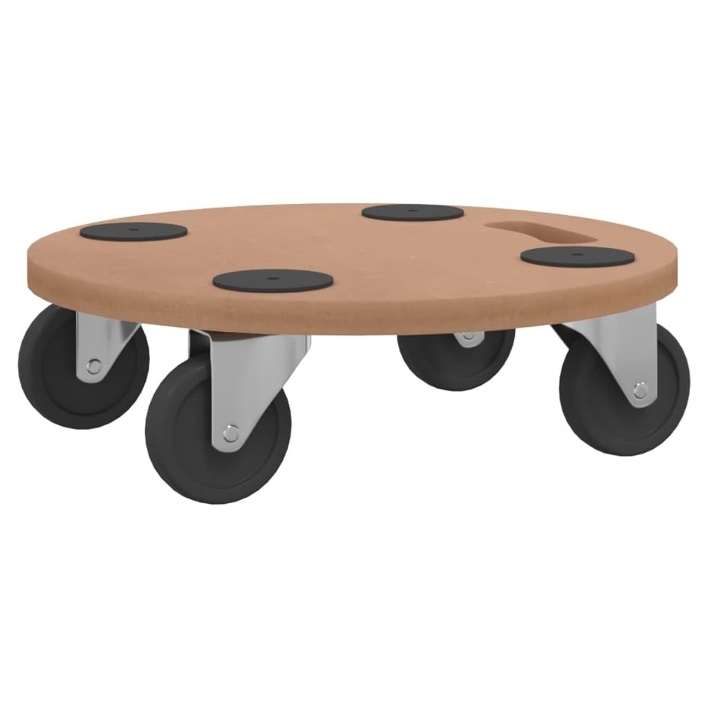 vidaXL Rollbretter Transportroller Holz 2 Stück Ø 38 cm Anti-Rutsch