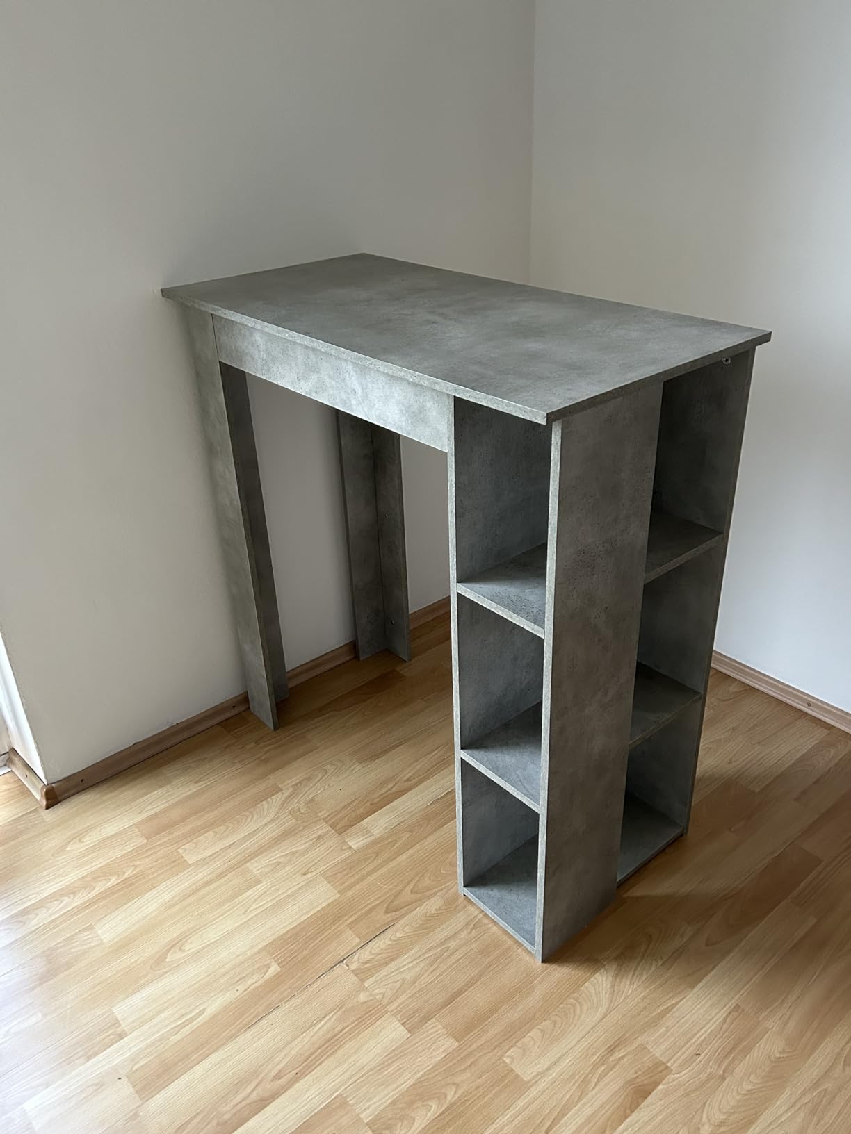 vidaXL Bartisch weiß 102x50x103,5 cm Holzwerkstoff mit Regal