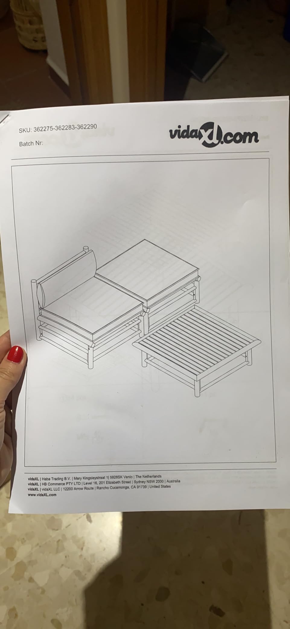 vidaXL Garten-Lounge-Set Bambus Hellgrau 4-teilig