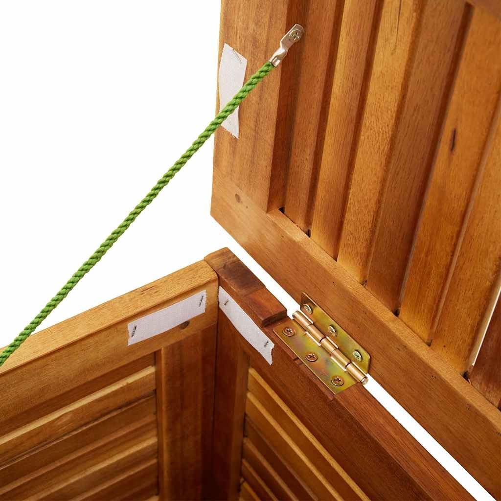 vidaXL Gartenbox Akazie 90x50x56 cm mit Innentasche für Kissen
