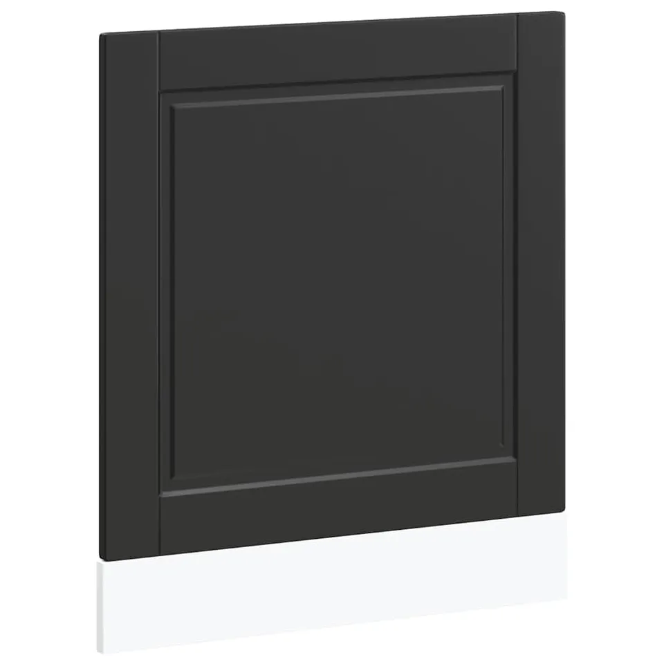 vidaXL Heimwerkerbedarf Geschirrspülerblende 60x57 Schwarz Holzwerkstoff
