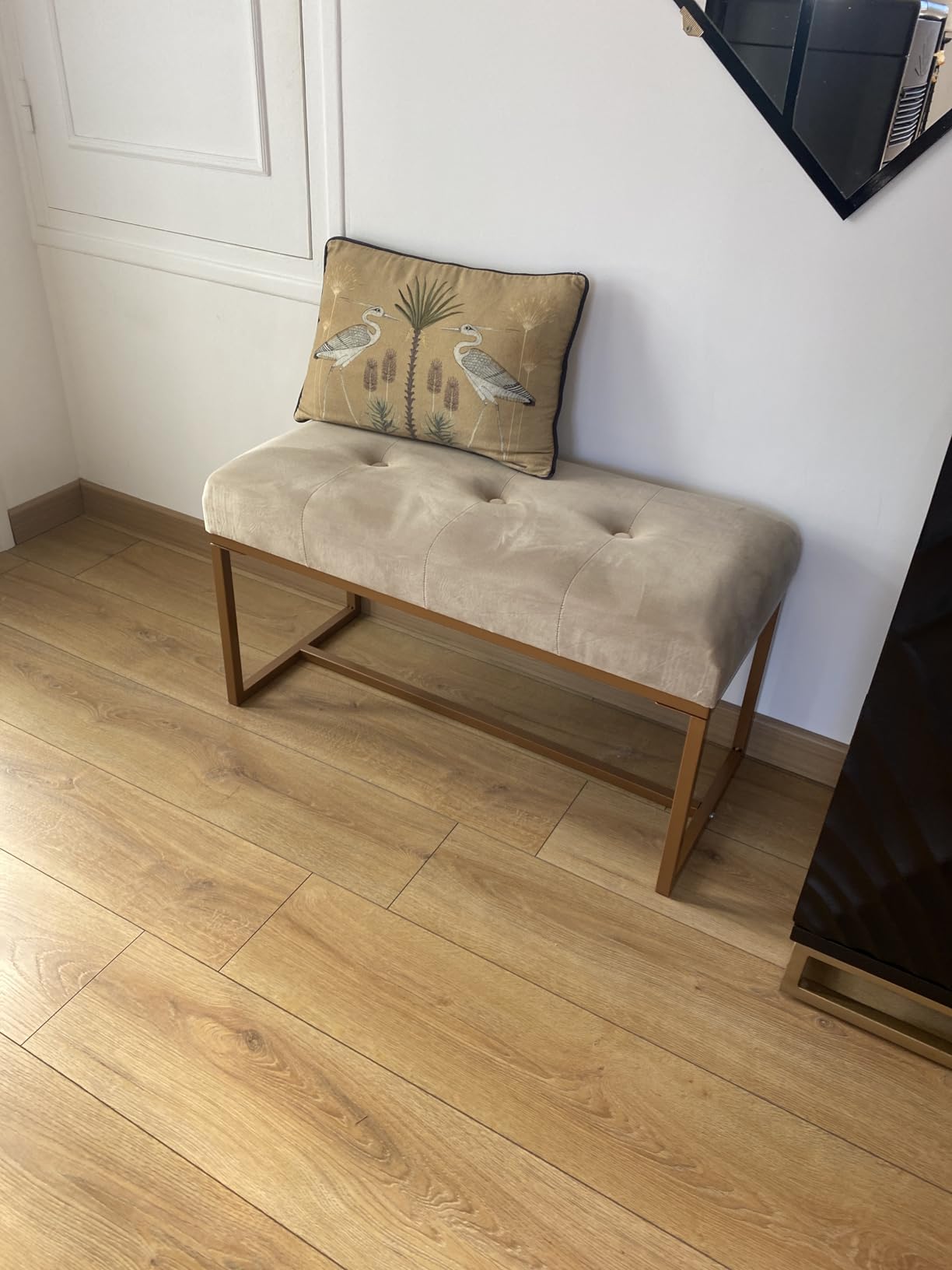 vidaXL Bank 80 cm Samt grün Polsterbank Eisen