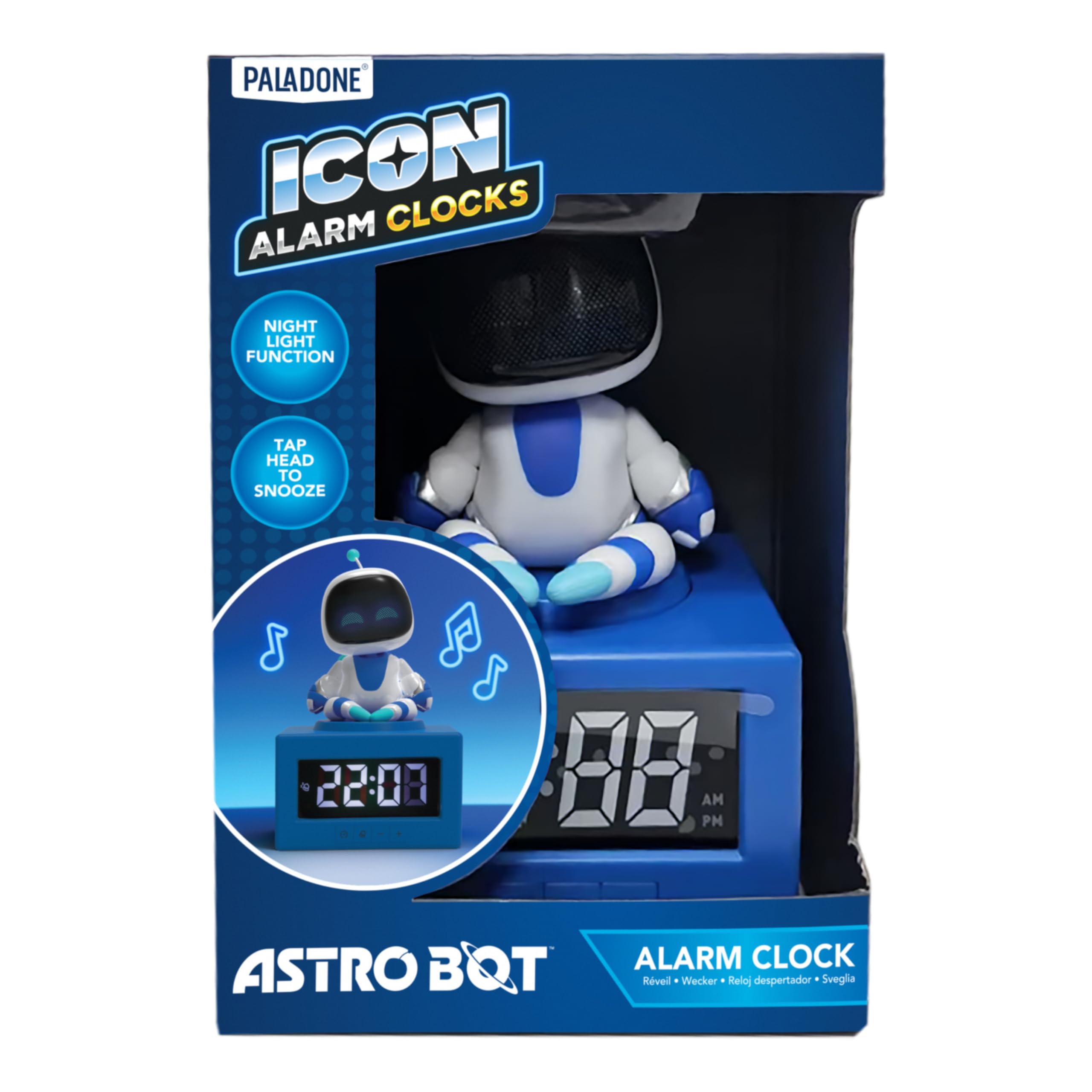 Paladone Astro Bot Wecker-Set 17cm Snooze Nachtlicht Gaming