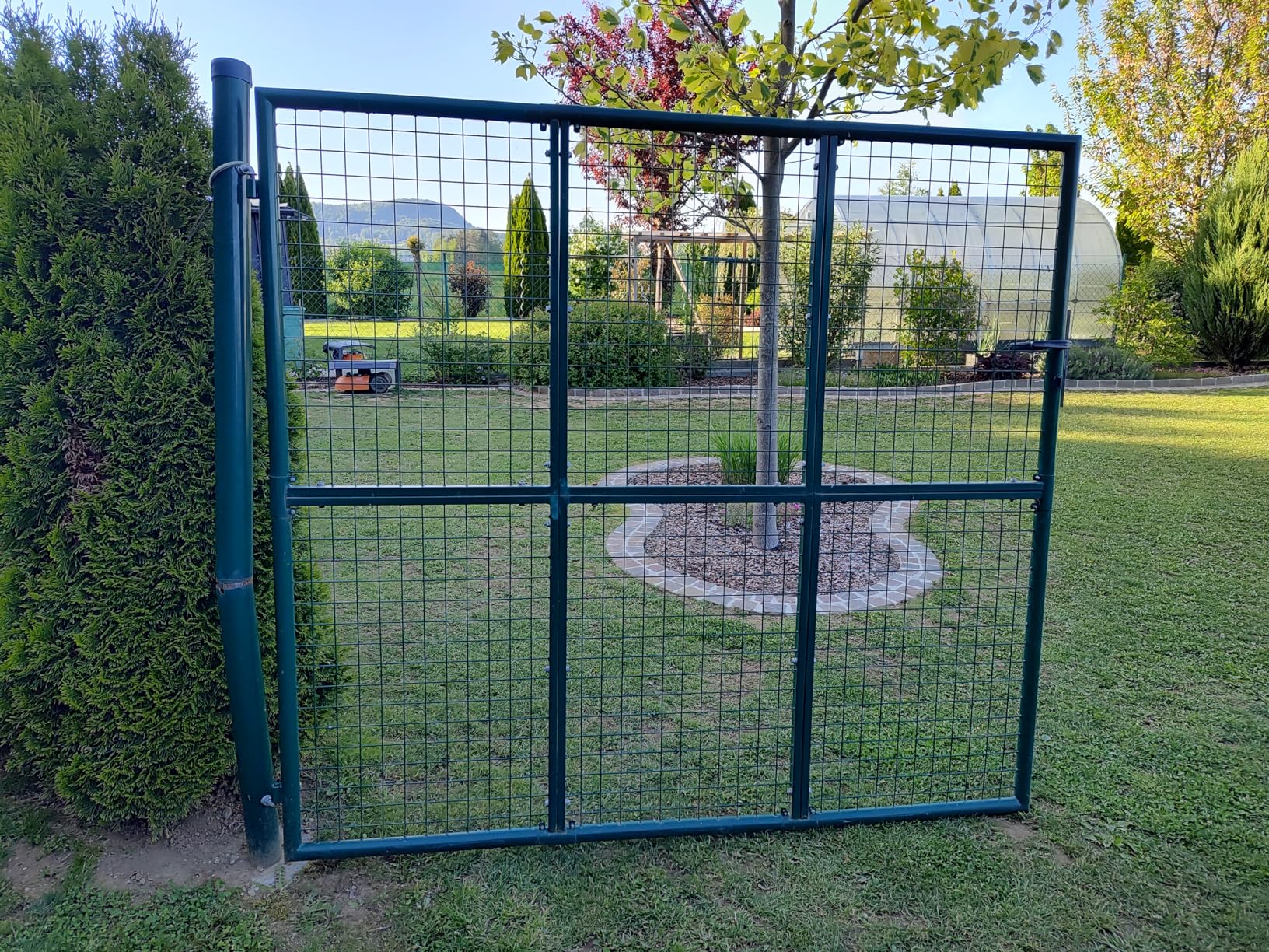 vidaXL Heim & Garten Gartentor Stahl 415x250 cm Grün