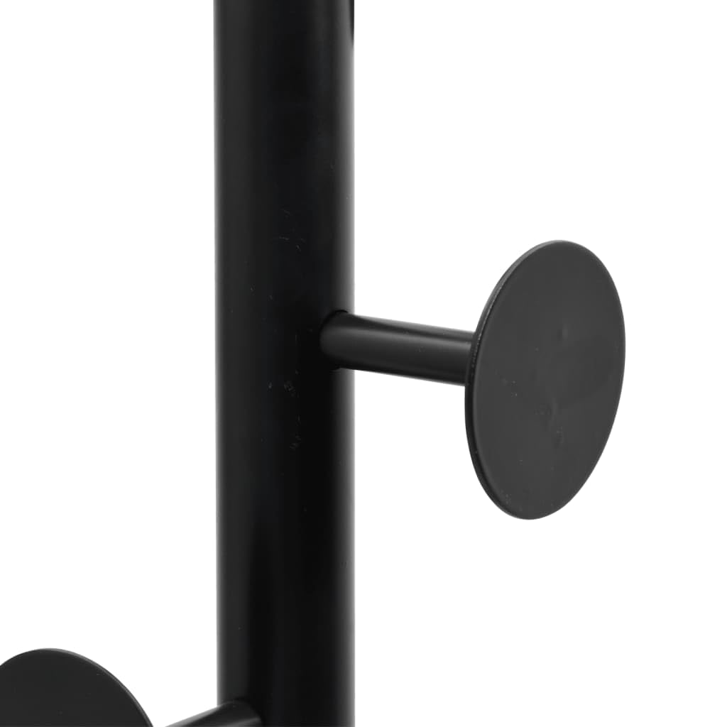 vidaXL Möbel Garderobenständer schwarz 176 cm Eisen
