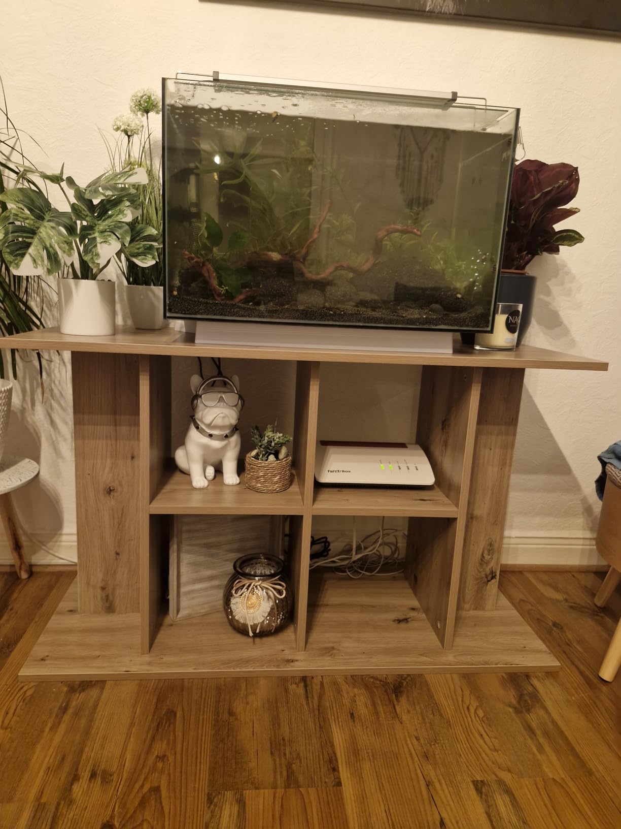 vidaXL Aquariumständer Weiß 60x30x60 cm Holzwerkstoff Unterschrank
