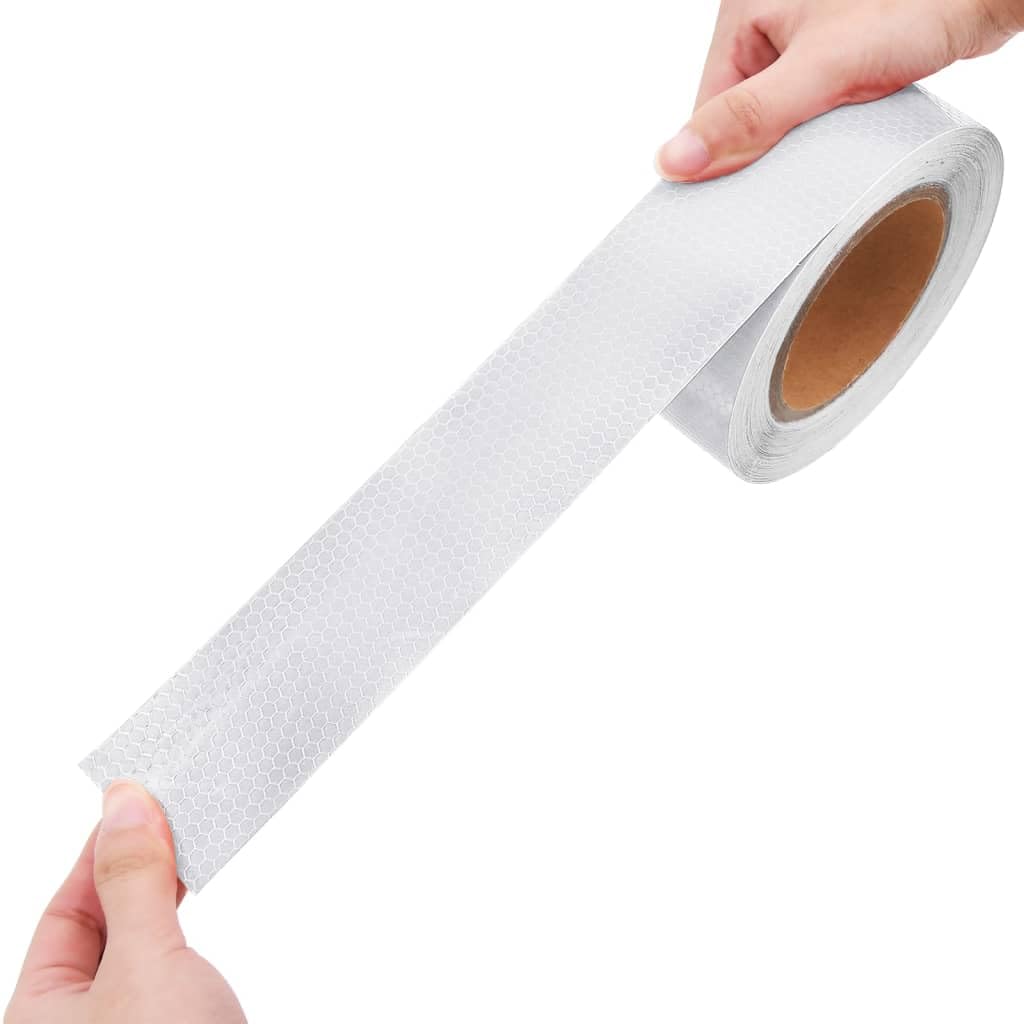 vidaXL Heim & Garten Reflektorband 5cmx20m PVC weiß selbstklebend