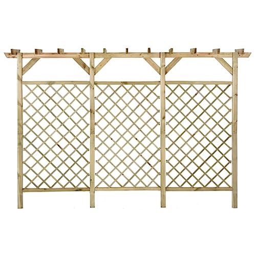 vidaXL Gitterzaun Rankgitter Kiefer Im prägniert 300x50x200cm Pergola
