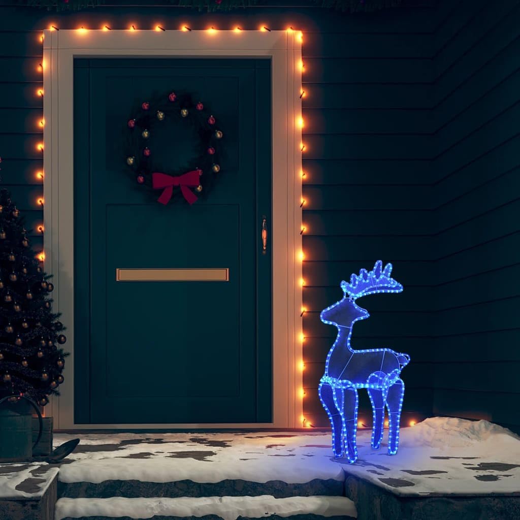 vidaXL Rentier Weihnachtsdeko Beleuchtet 306 LEDs 89cm