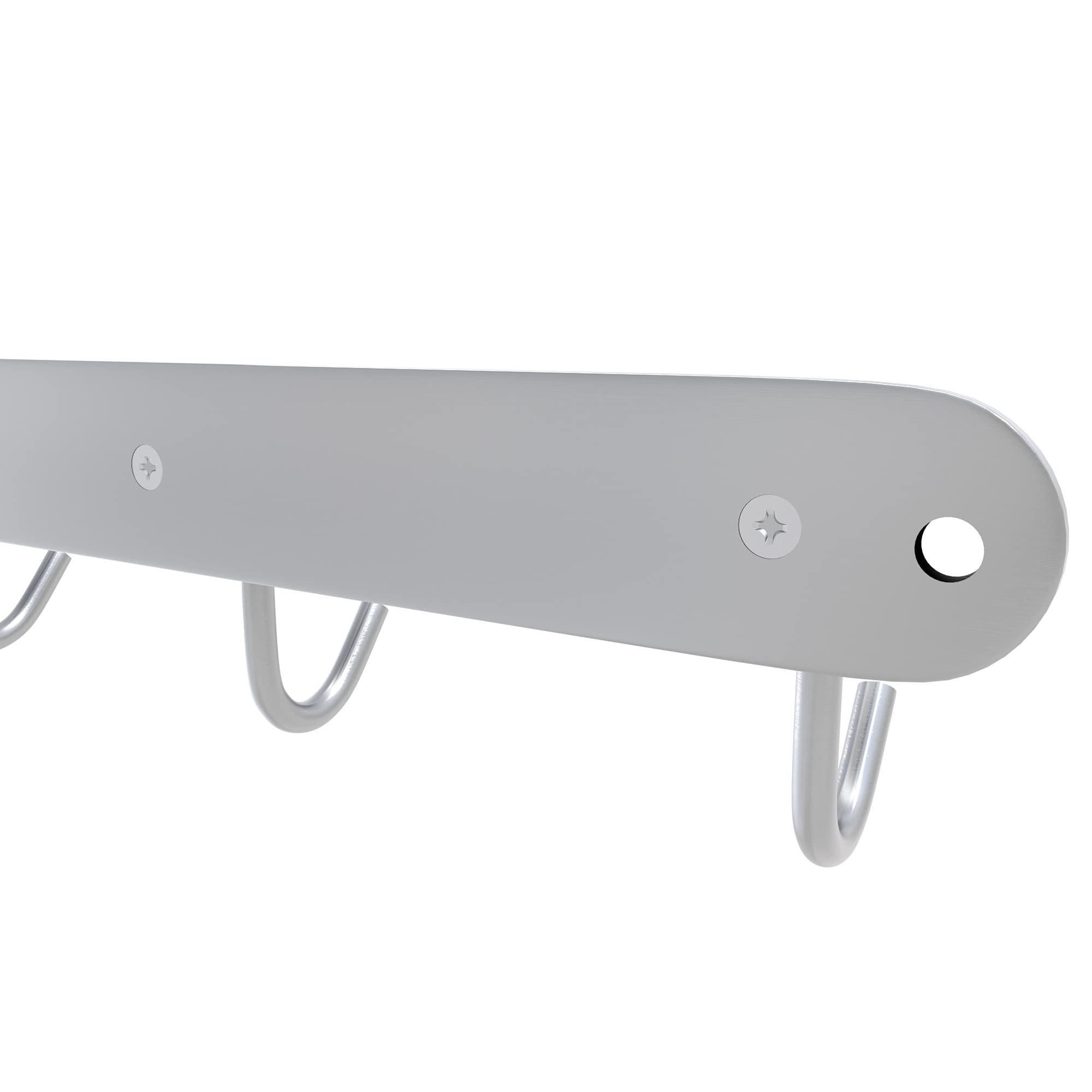 Intirilife Garderobenleiste Modell C 4 Haken Edelstahl 30 cm