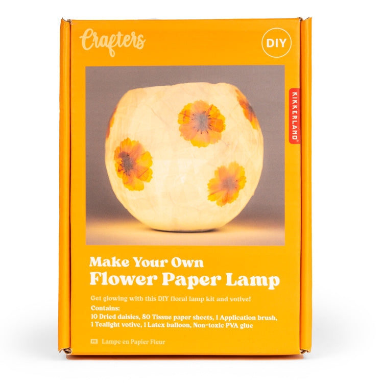 Kikkerland Crafters Flower Papierlampe Bastelset Blumen