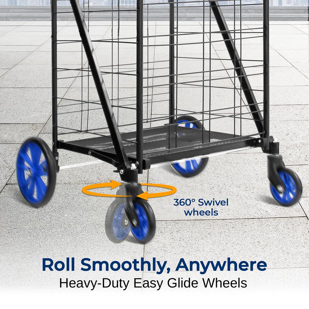 Serenelife Transportwagen Faltbar Stahl 50 kg Last