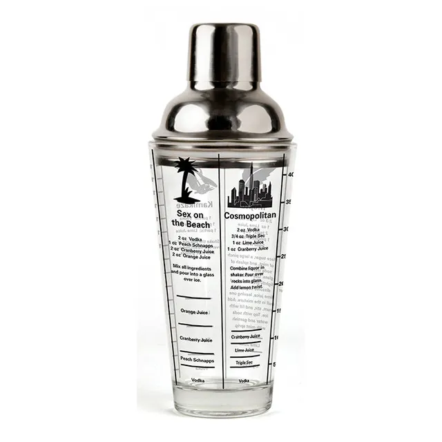 Kikkerland Mix Master Cocktailshaker 473 ml mit Rezepten