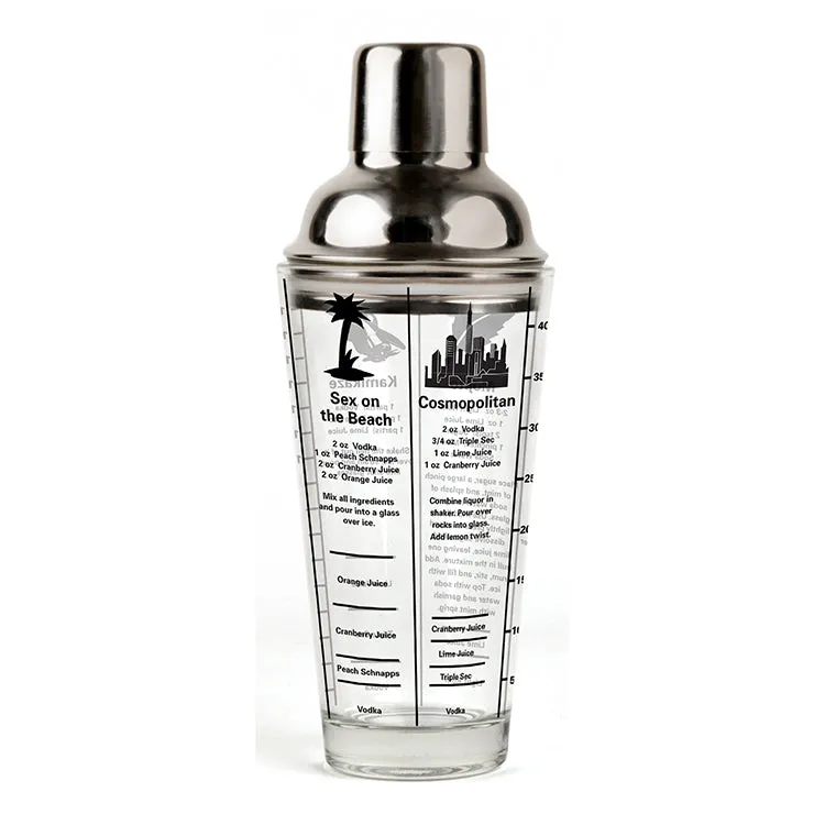 Kikkerland Mix Master Cocktailshaker 473 ml mit Rezepten